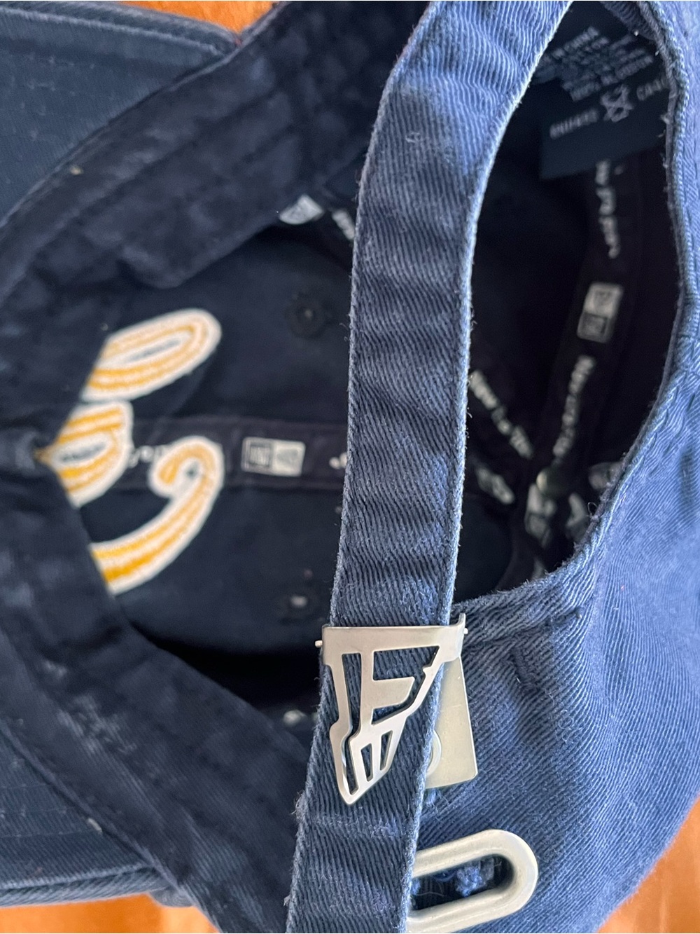 Cal Berkeley Navy Cap with Gold Script and Silver Buckle - Picture 5 of 5
